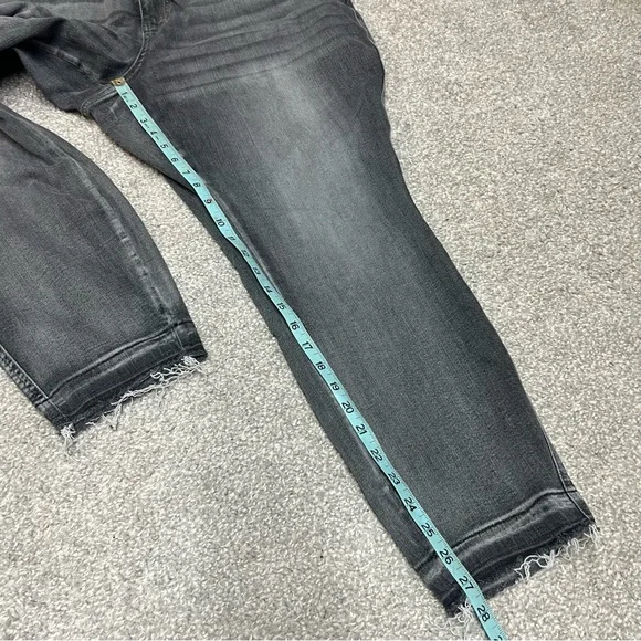 Judy Blue Skinny Fit Jeans Womens 22W Gray Hi Rise Distressed Tapered Stretch - Picture 2 of 9